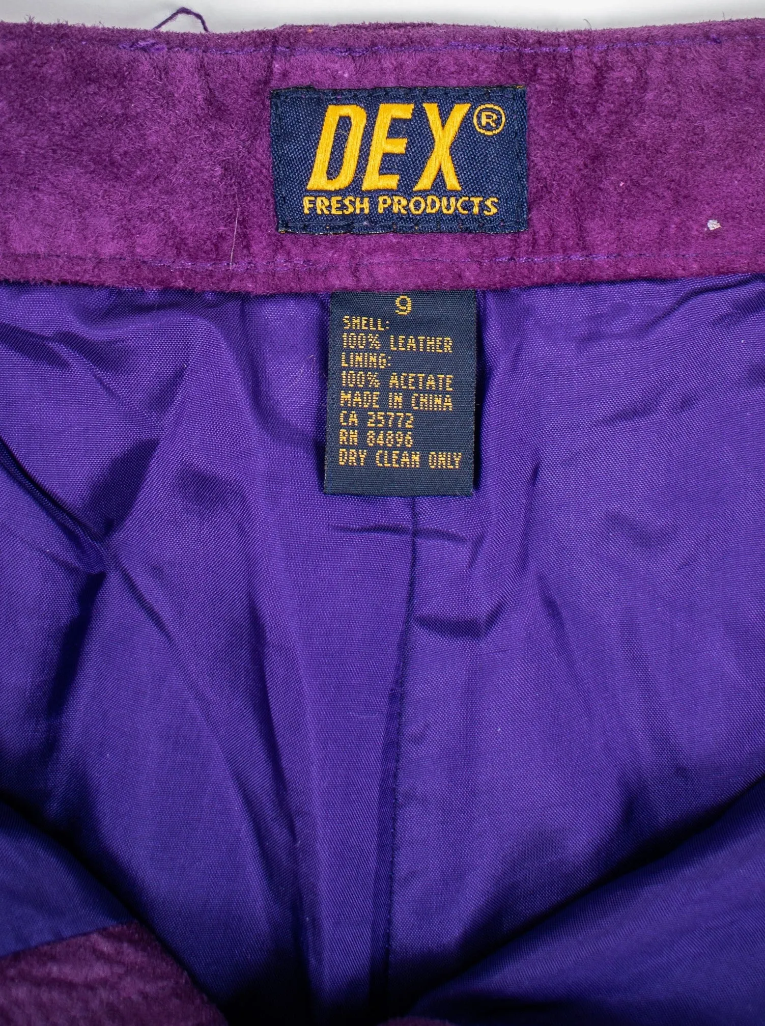 1990's suede 'dex' bells 33W *low rise*