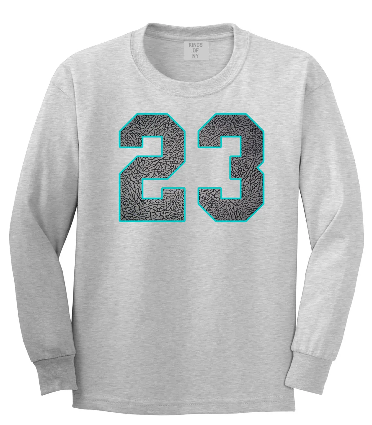 23 Cement Blue Jersey Long Sleeve T-Shirt