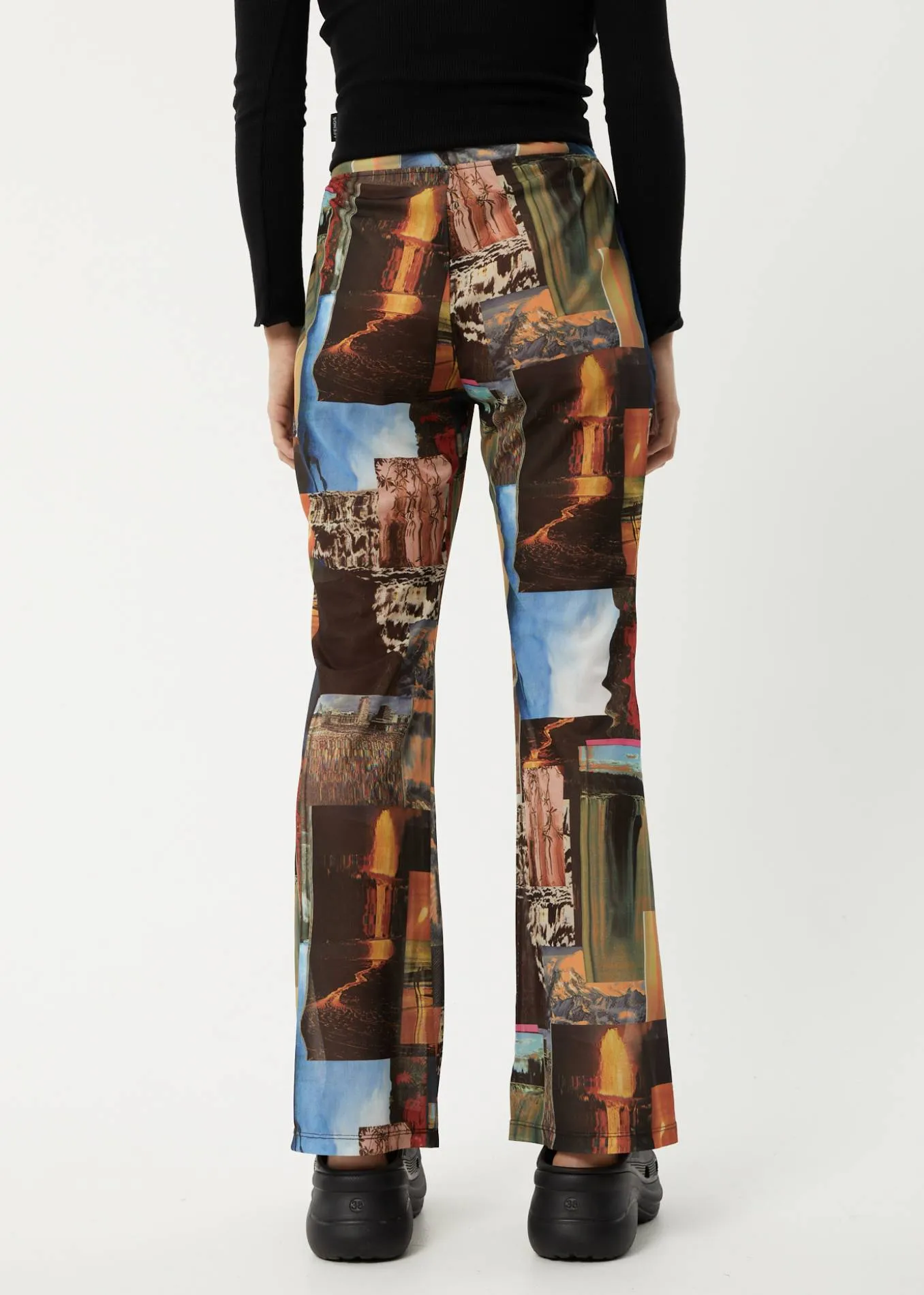 AFENDS Womens Boulevard - Sheer Flared Pants - Multi