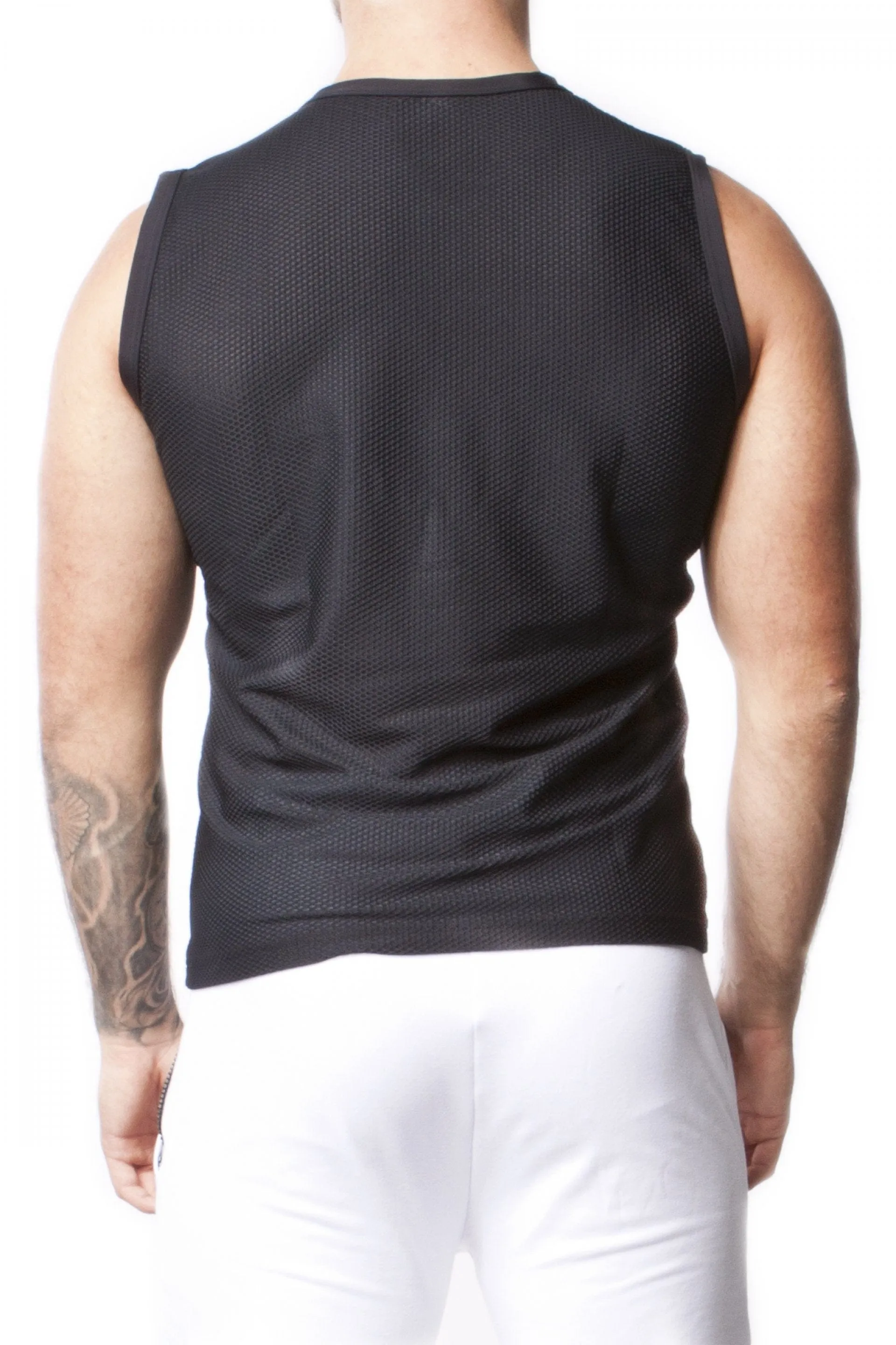 ALEXANDER COBB TANK TOP MESH BLACK