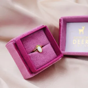 Amanda Deer Velvet Ring Box