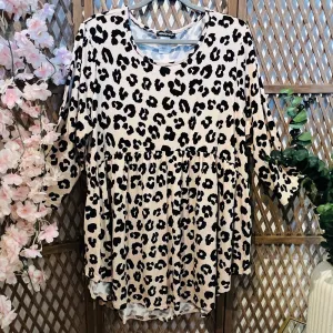 Animal Print Baby Doll Top