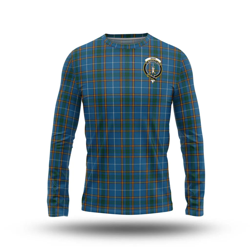 Bain Tartan Long Sleeve T-Shirt with Family Crest