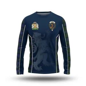 Baird Tartan Long Sleeve T-Shirt with Family Crest and Lion Rampant Vibes Sport Style