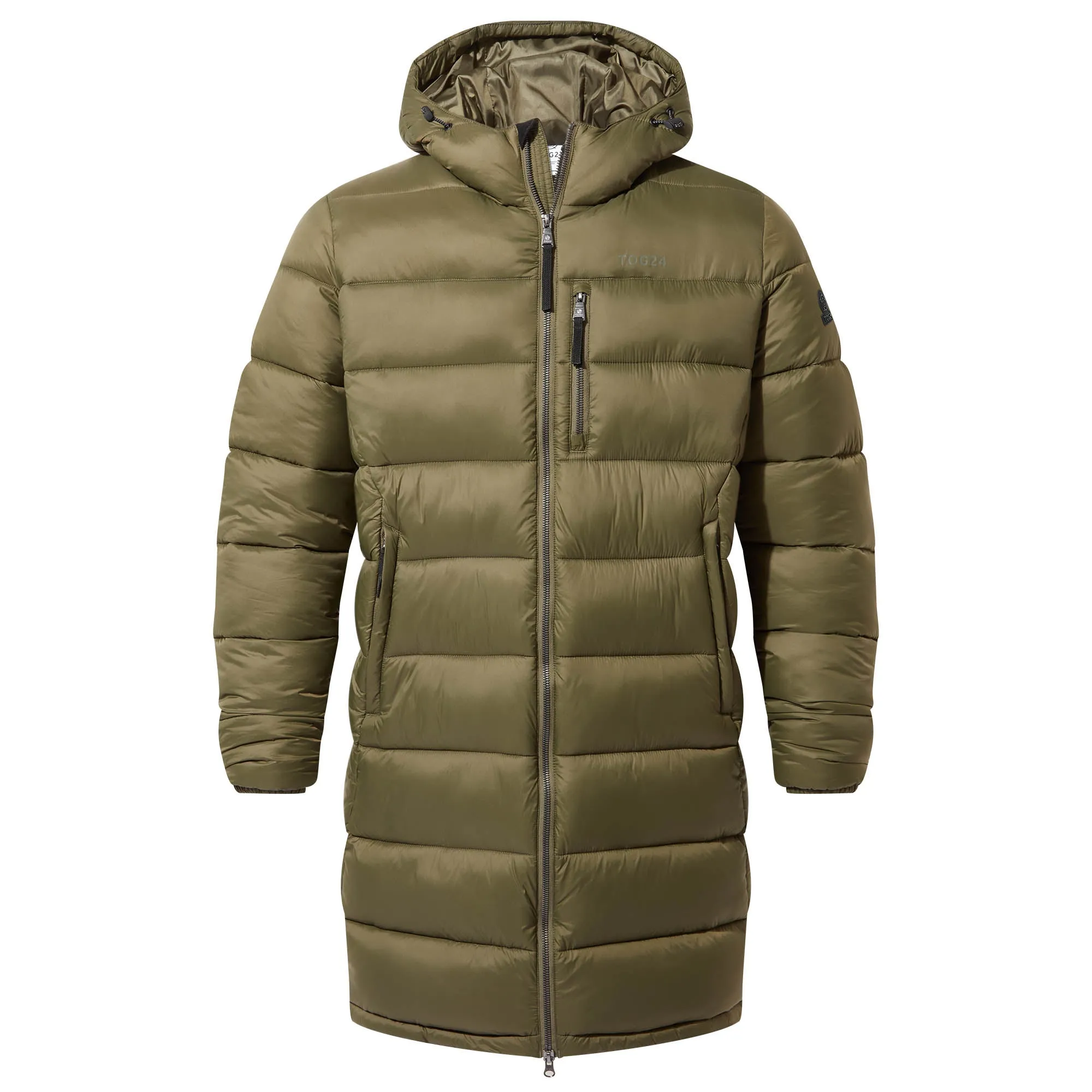 Barnby Mens Long Padded Jacket - Khaki