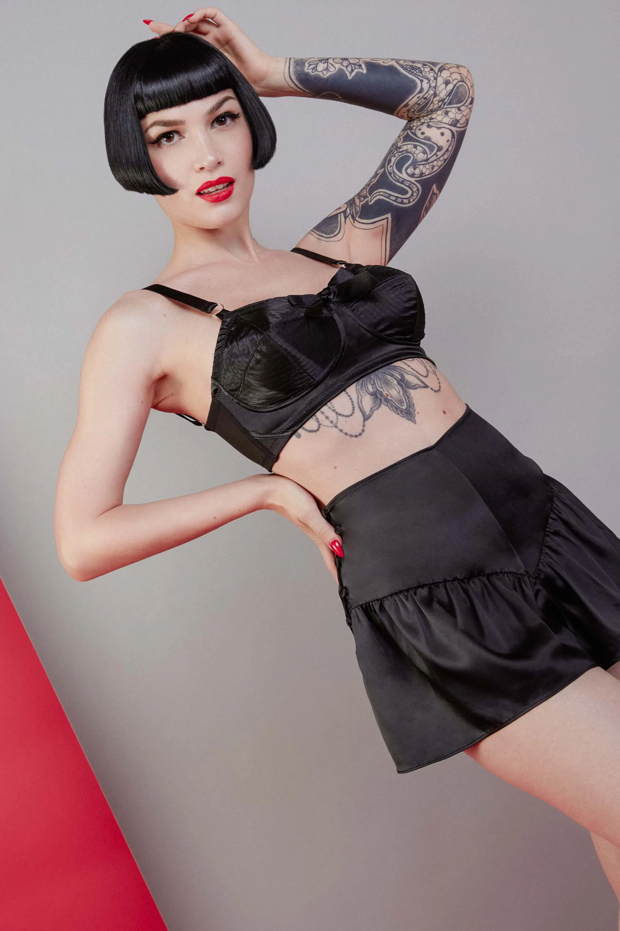 Bettie Page Black French Knicker