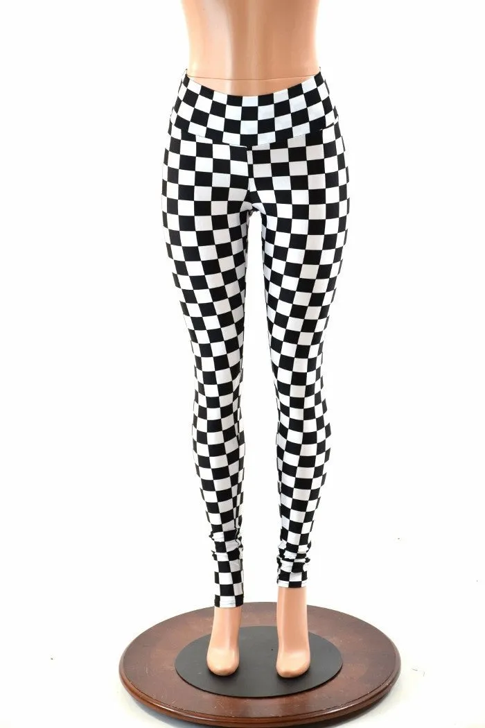 Black & White Checkered Leggings