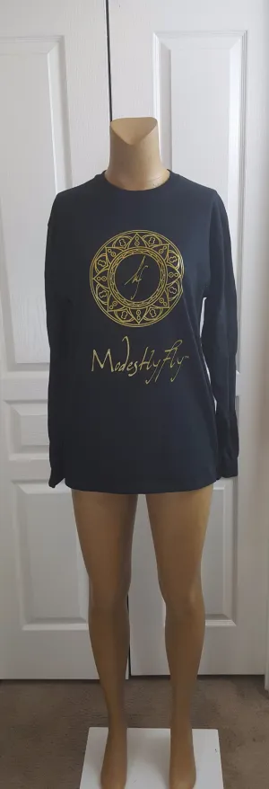 Black and Gold Logo Long Sleeve T-Shirt