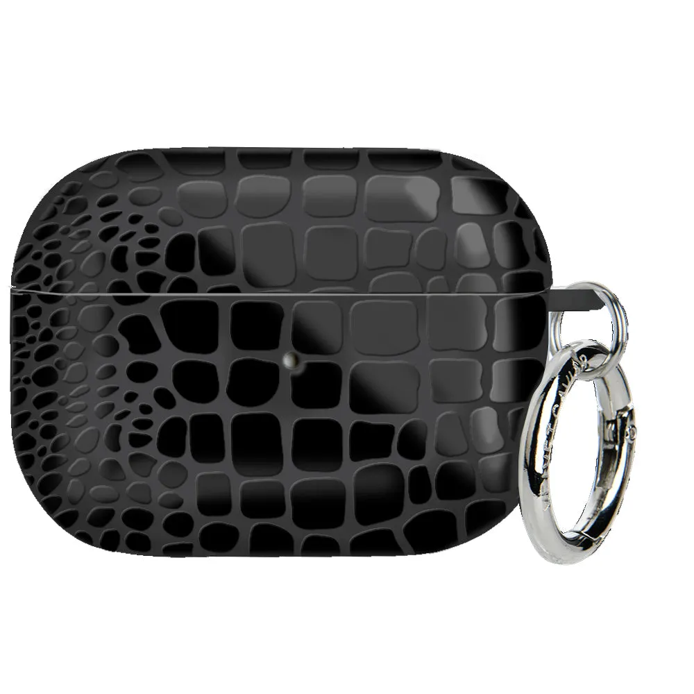 Black Croc AirPod Case