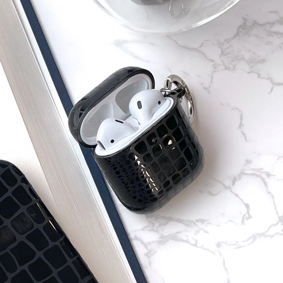 Black Croc AirPod Case