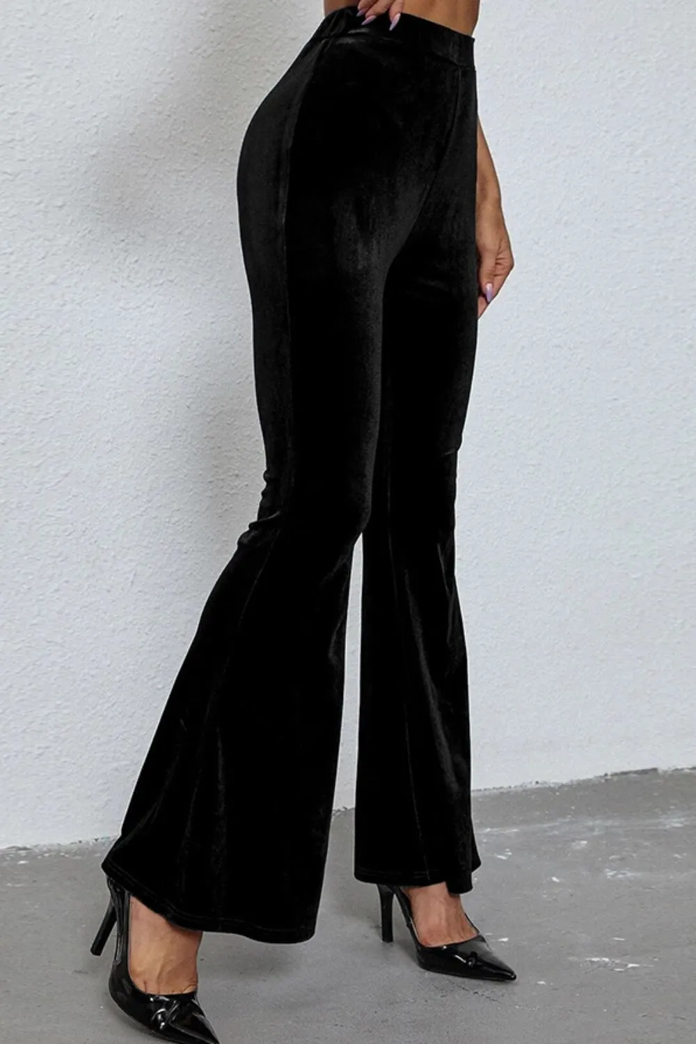 Black High Waist Flare Pants