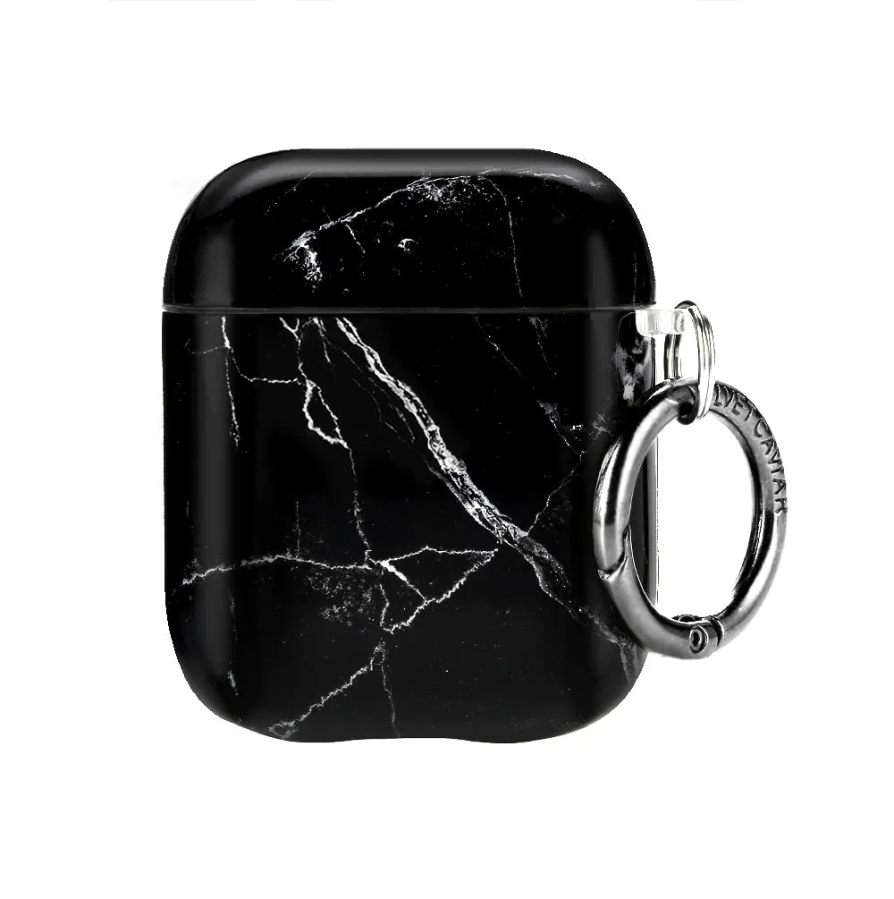 Black Marble Airpods Case