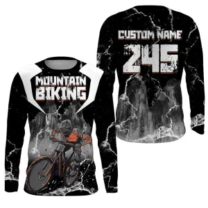 Black MTB Jersey Mountain Bike Gear Youth Unisex Downhill 3D Long Sleeve Shirt Cycling Clothes