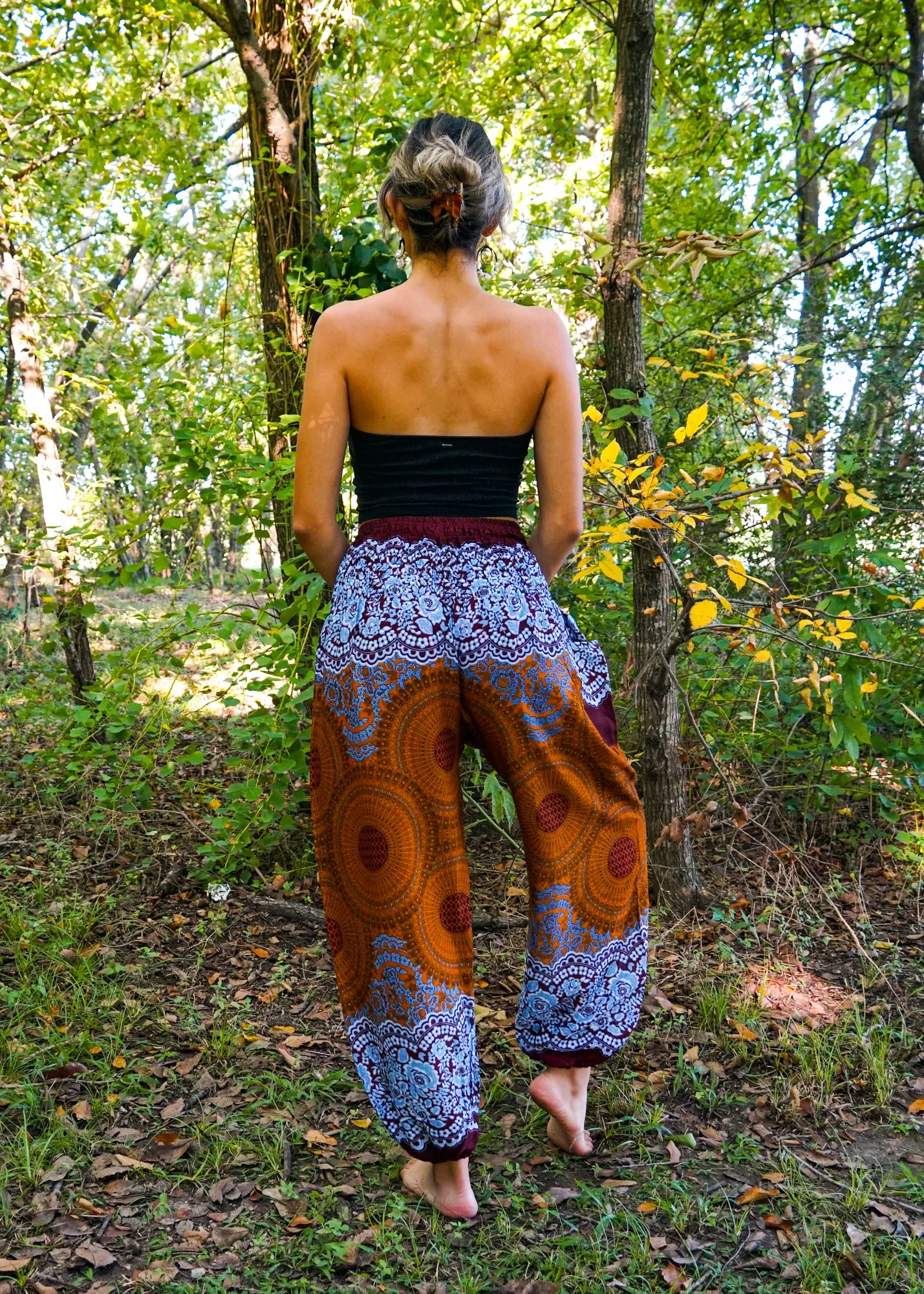 Brown Mandala Harem Pants