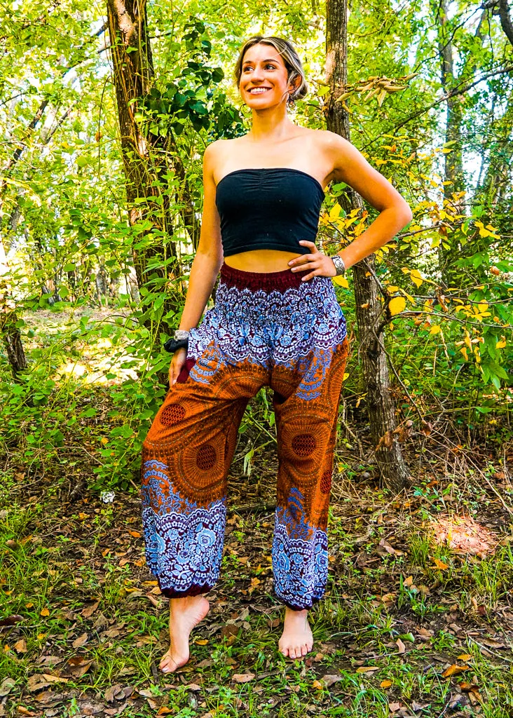 Brown Mandala Harem Pants