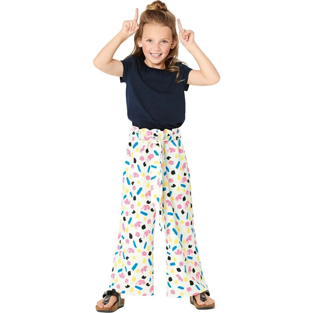 Burda Style Pattern 9302 Children's Pants with Elastic Waist - Culottes - 7 / 8 Length