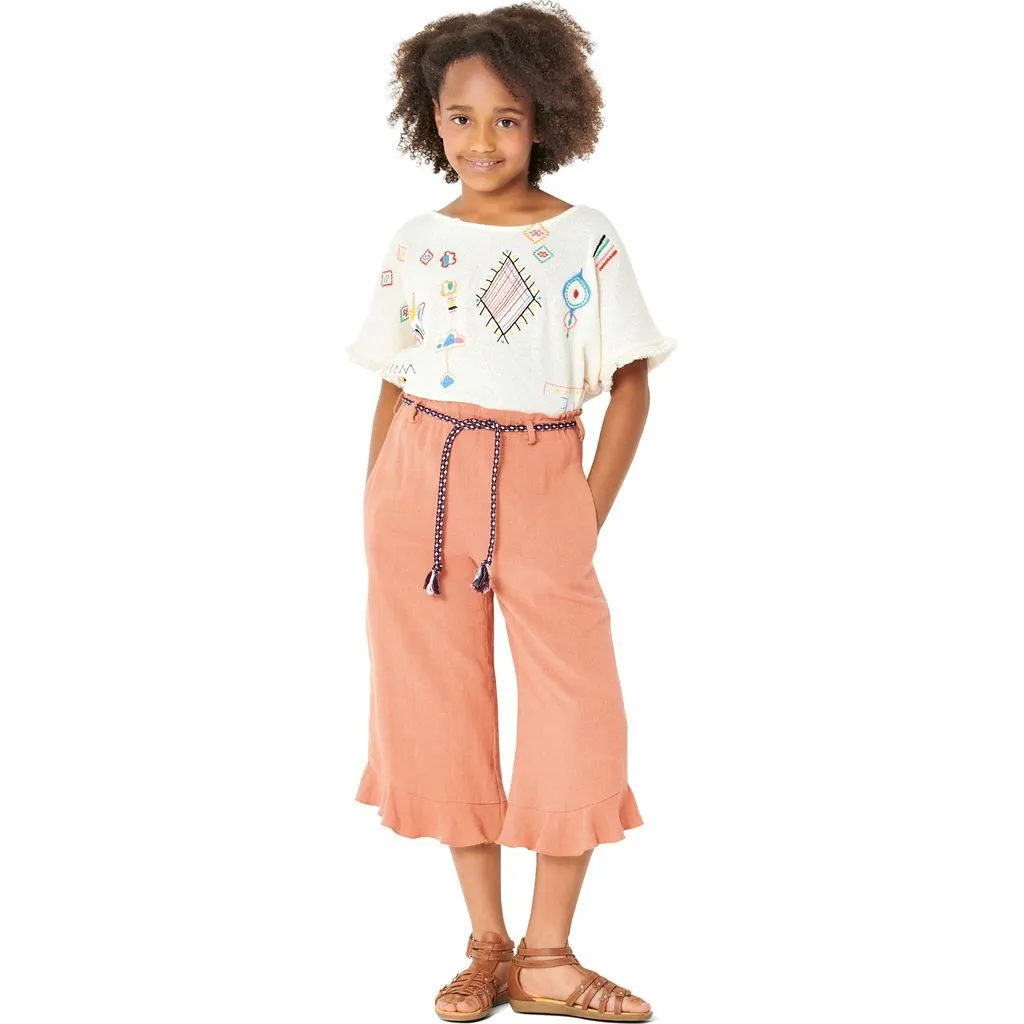 Burda Style Pattern 9302 Children's Pants with Elastic Waist - Culottes - 7 / 8 Length