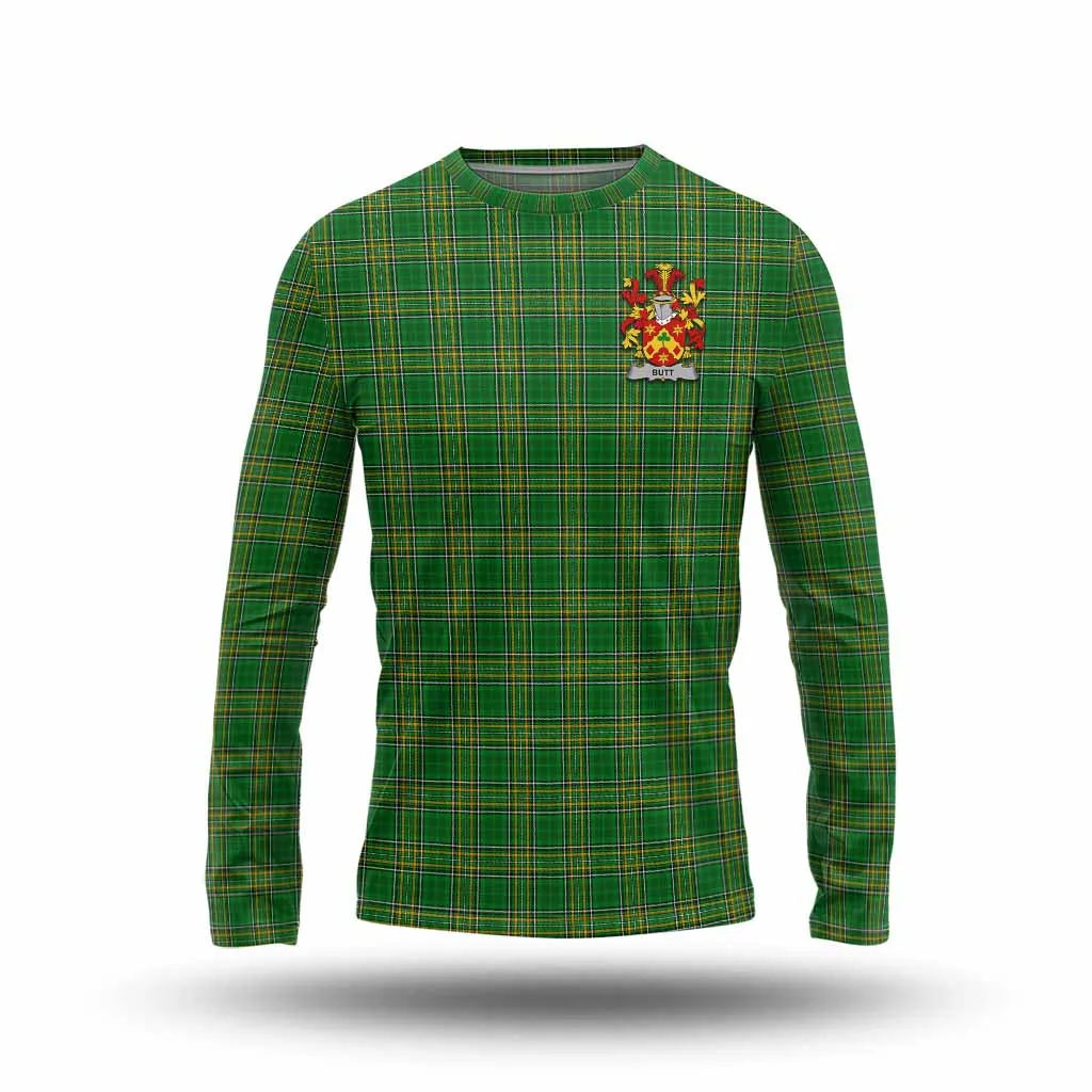 Butt Irish Clan Tartan Long Sleeve T-Shirt with Coat of Arms