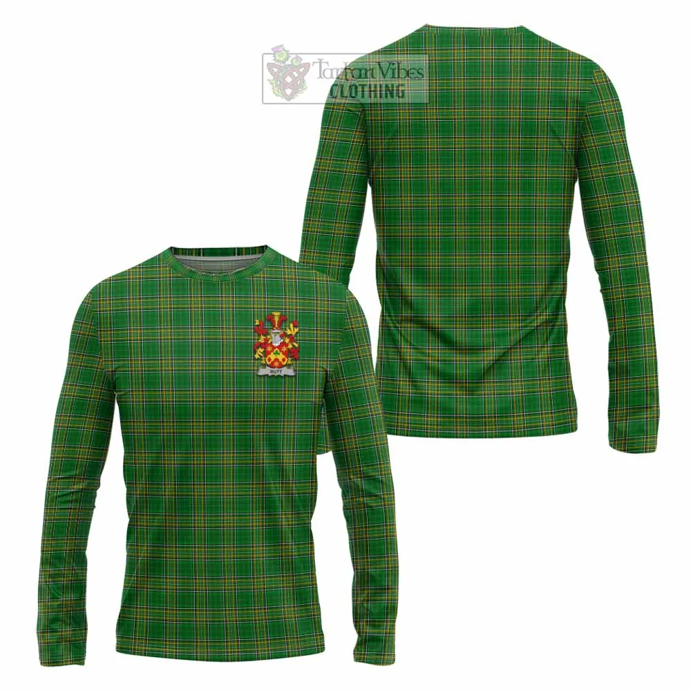 Butt Irish Clan Tartan Long Sleeve T-Shirt with Coat of Arms