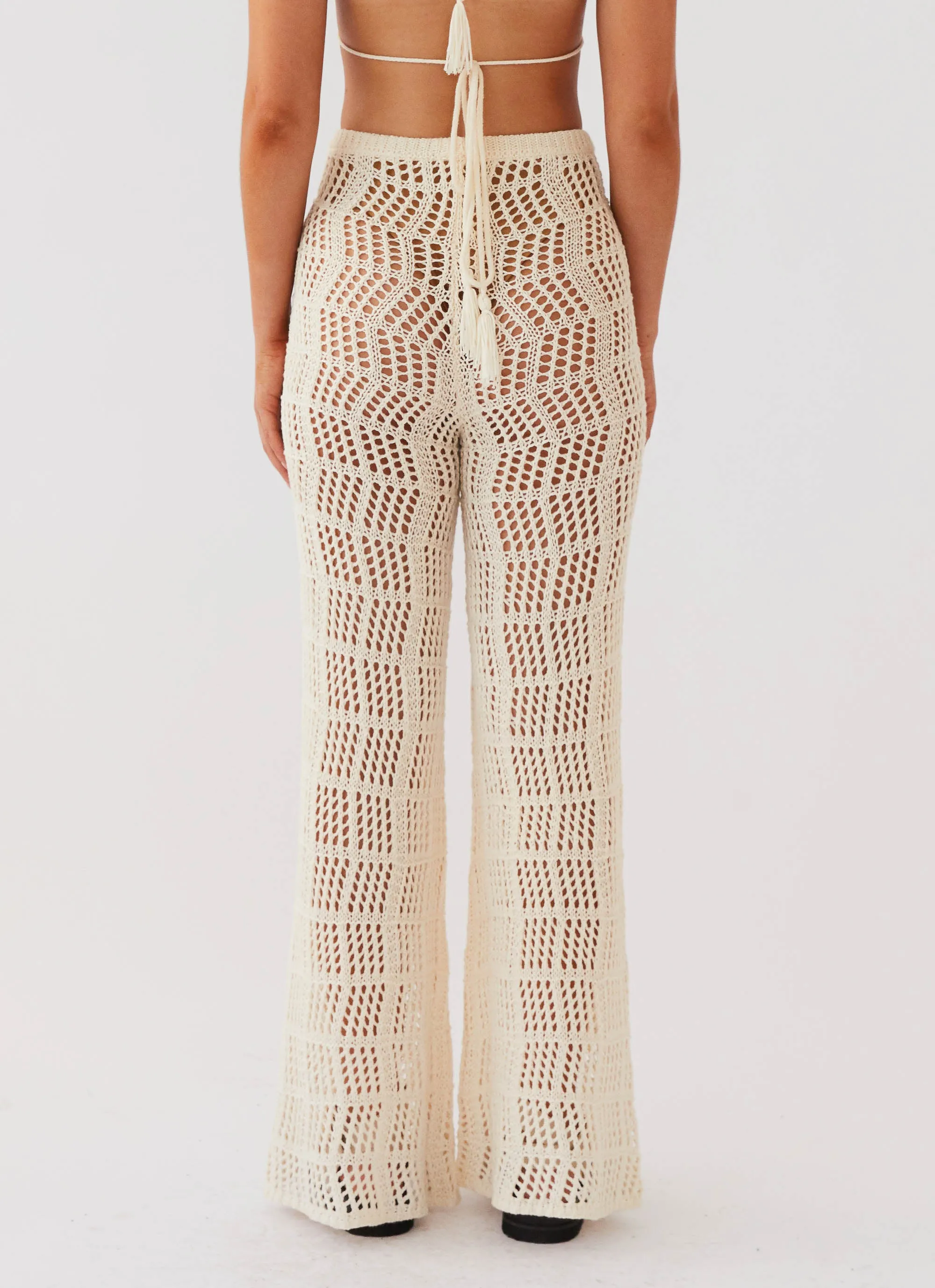 Cabo Paradise Crochet Pants - Natural