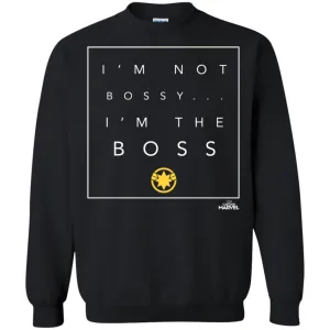 Captain Marvel Not Bossy I'm The Boss Crewneck Pullover Sweatshirt