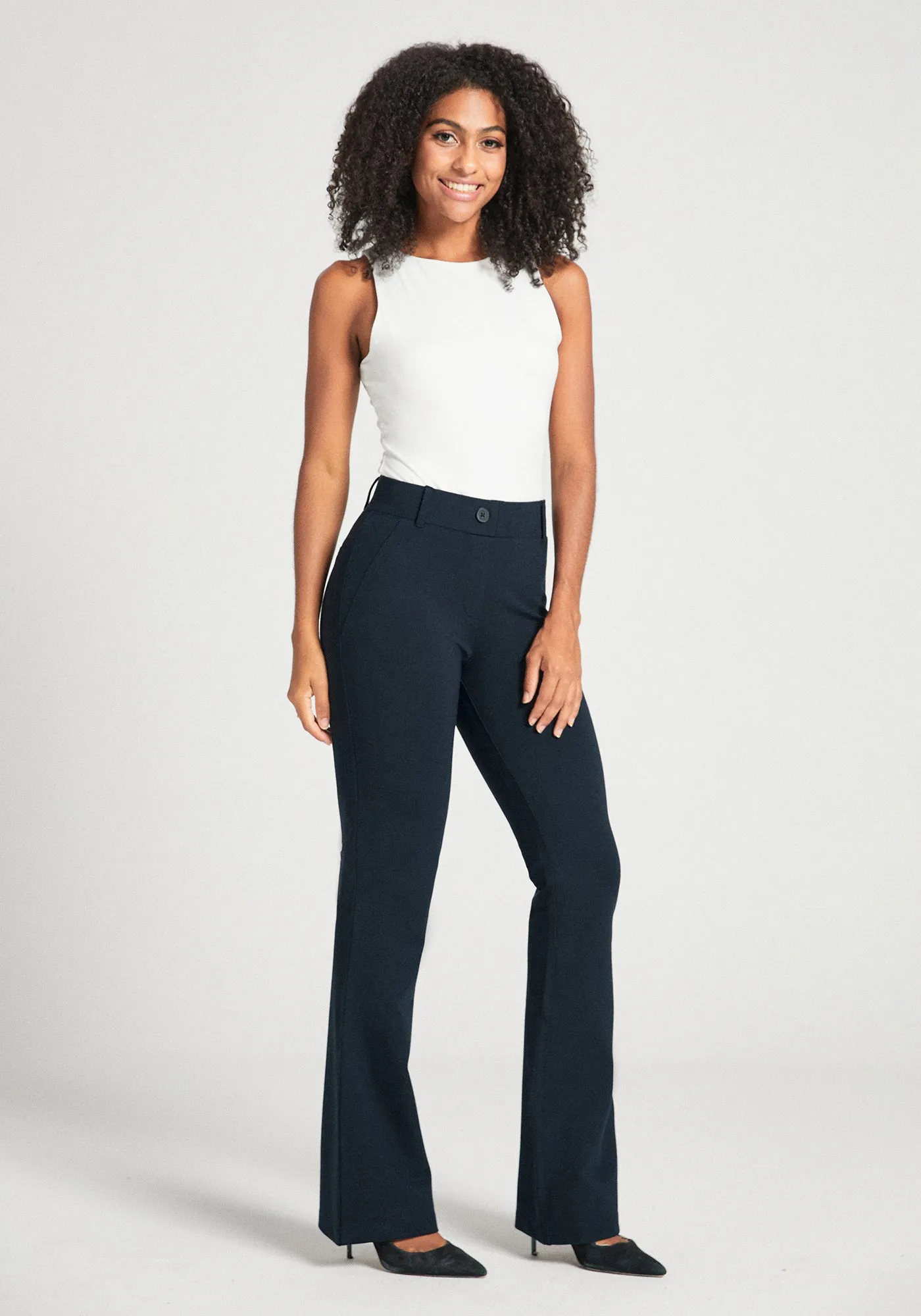 Classic Dress Pant Yoga Pant | Bootcut (Navy)