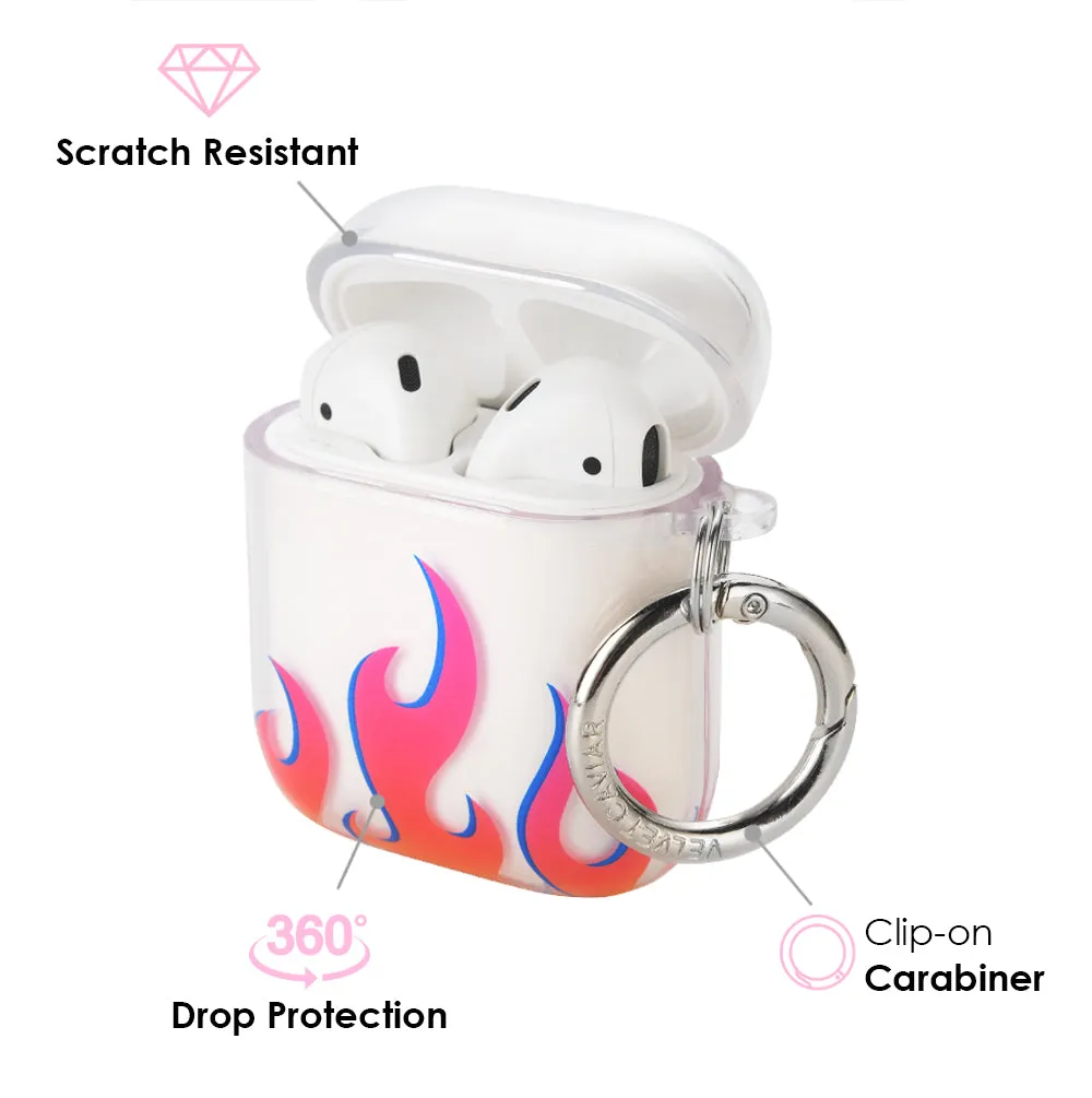 Clear Flames Airpods Case