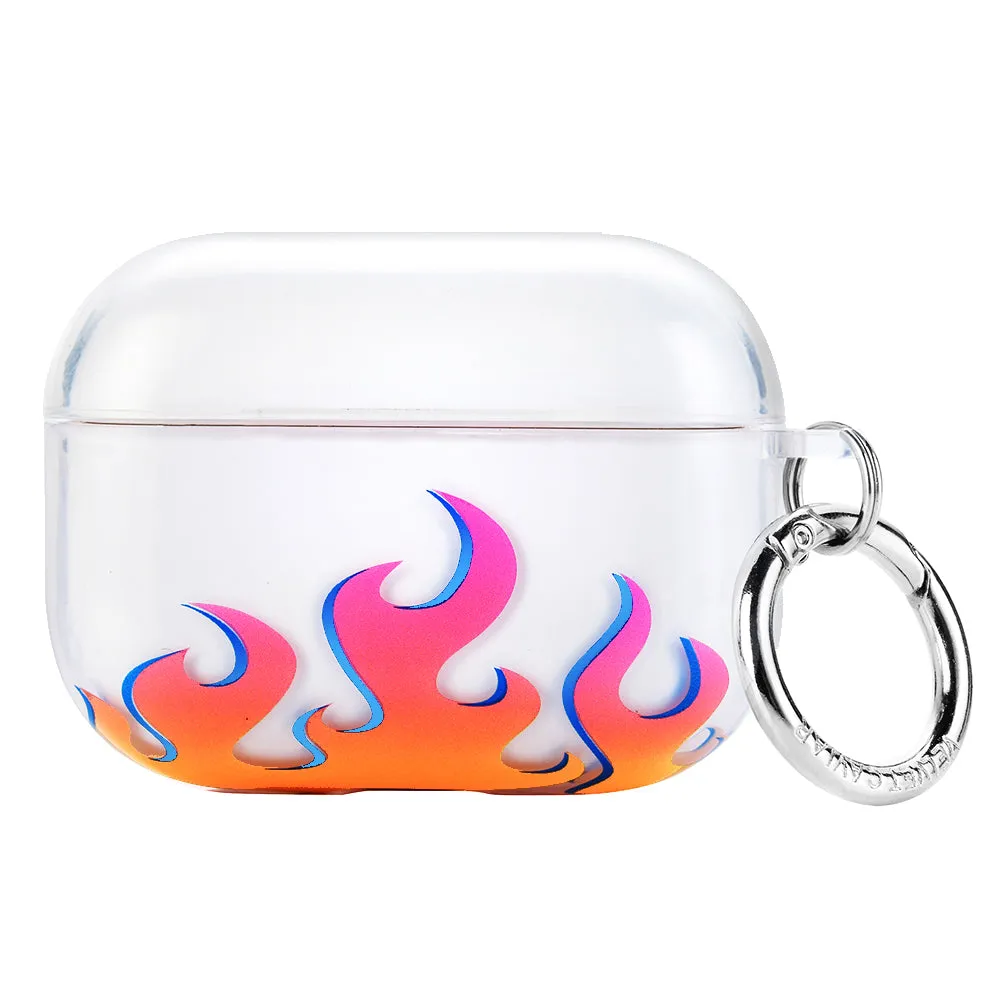 Clear Flames Airpods Case