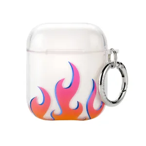 Clear Flames Airpods Case