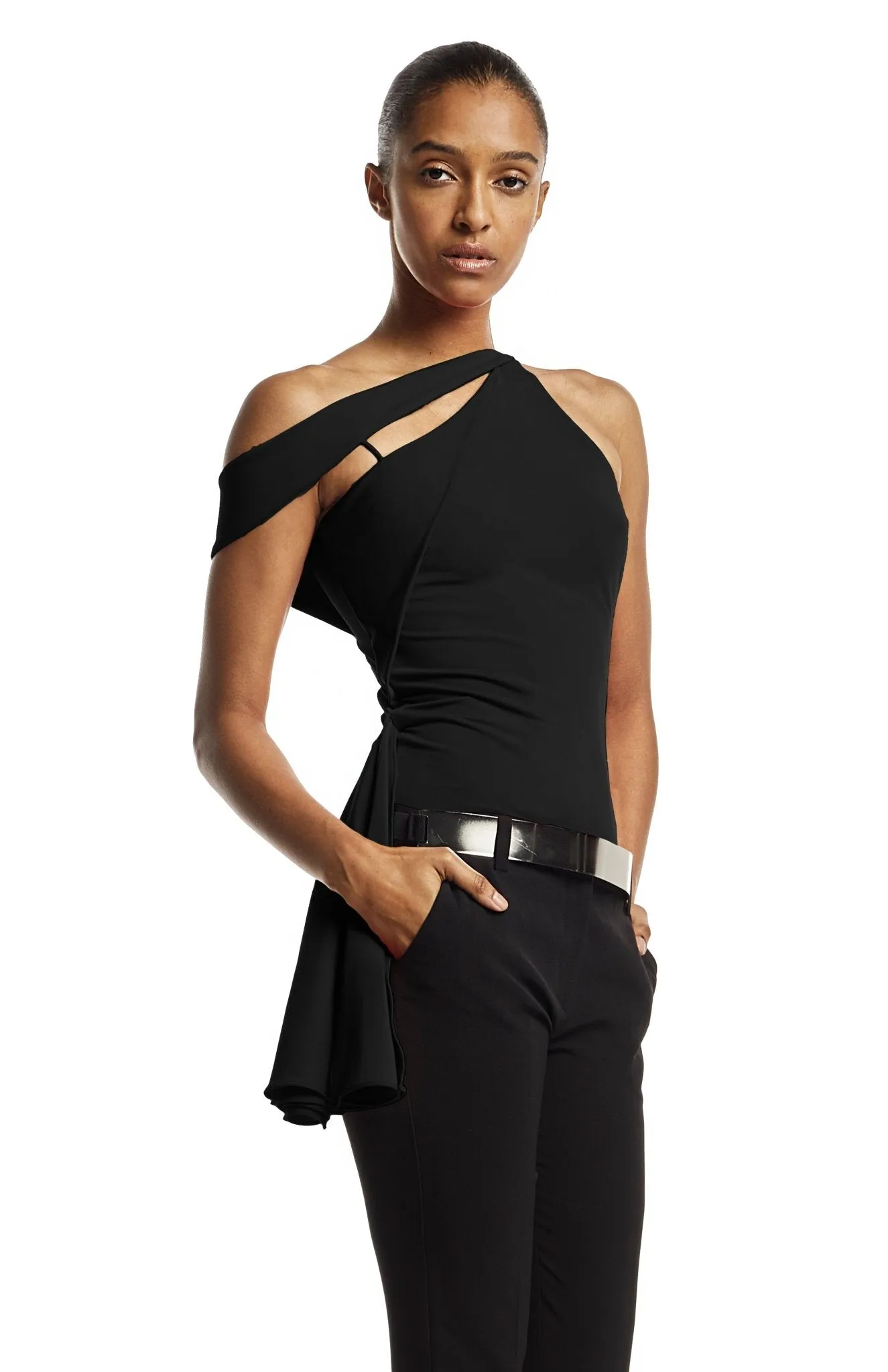 Corynth | Sleek Silhouette: Draped Knit Top