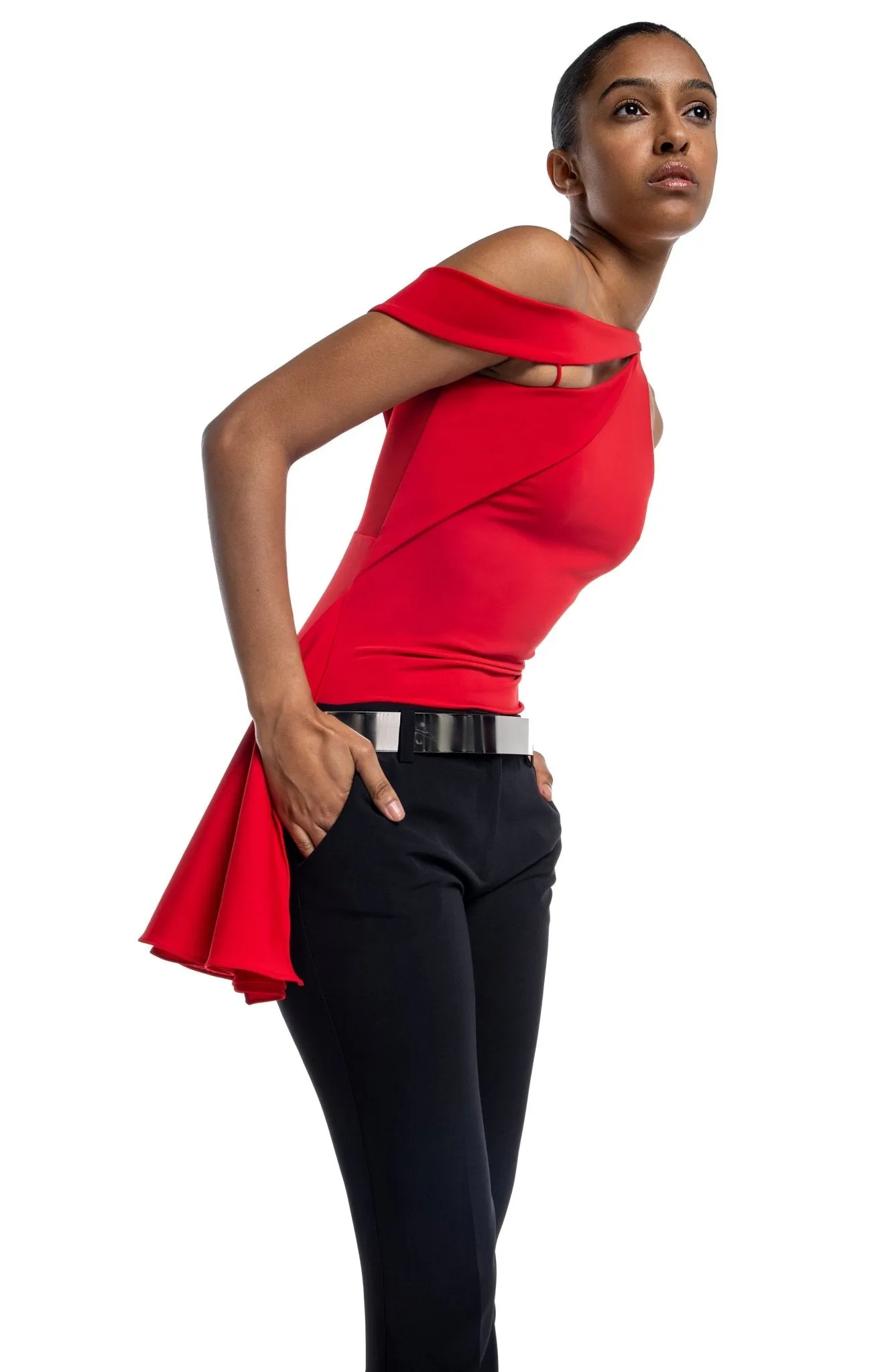 Corynth | Sleek Silhouette: Draped Knit Top