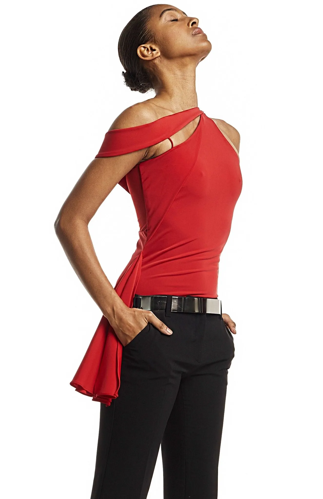 Corynth | Sleek Silhouette: Draped Knit Top