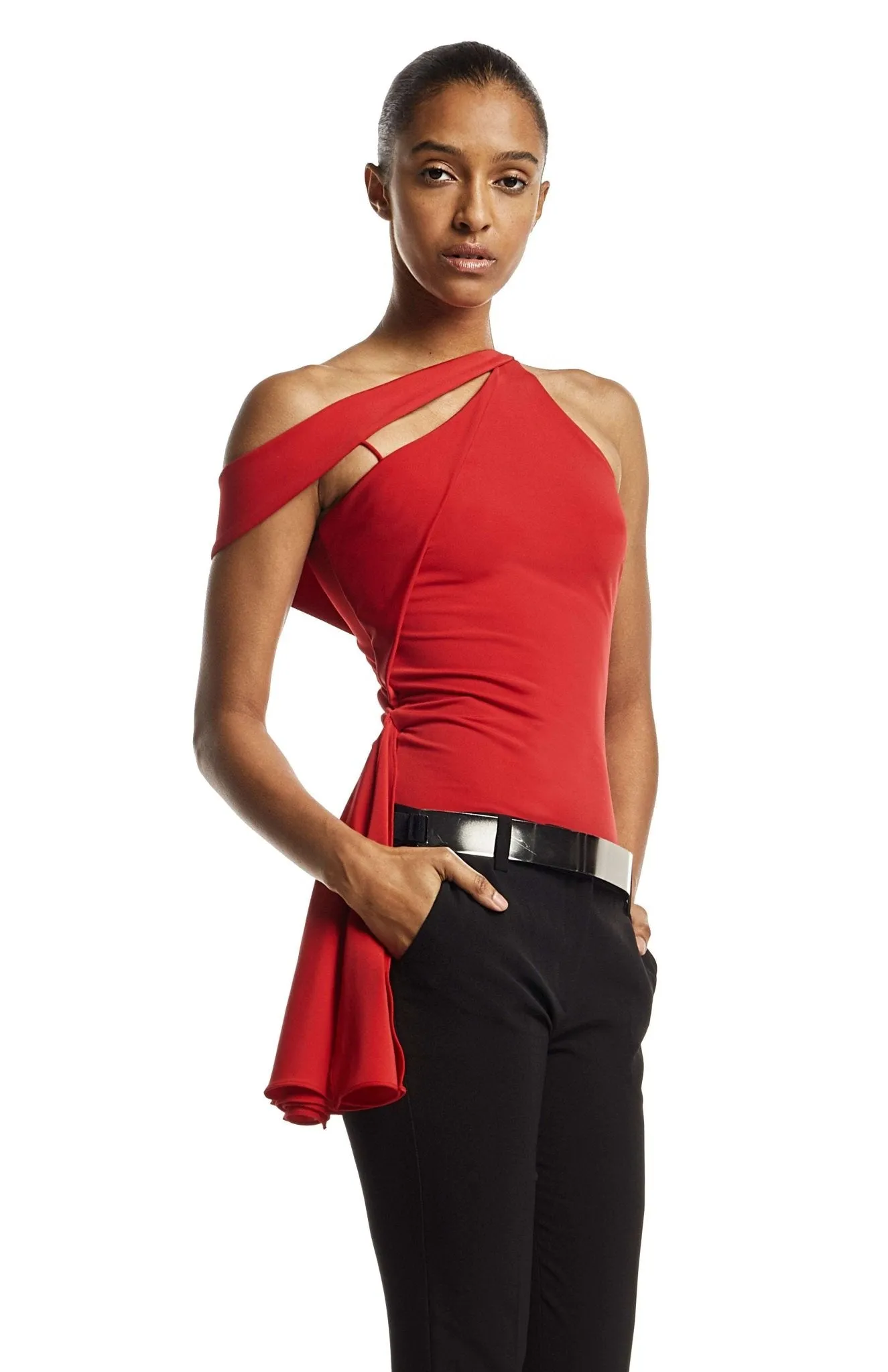 Corynth | Sleek Silhouette: Draped Knit Top