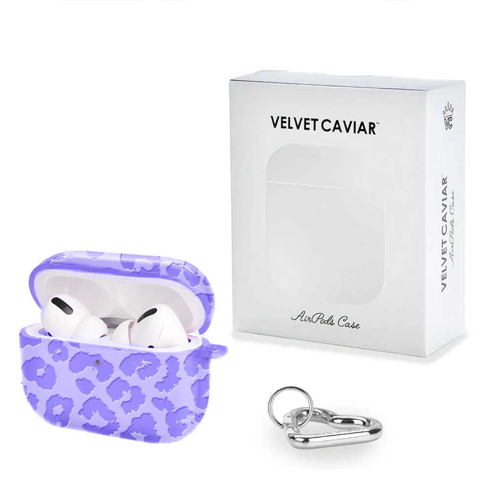 Electric Purple Leopard AirPod Case