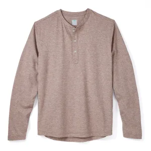 Everyday Henley Long Sleeve in Heather Clay