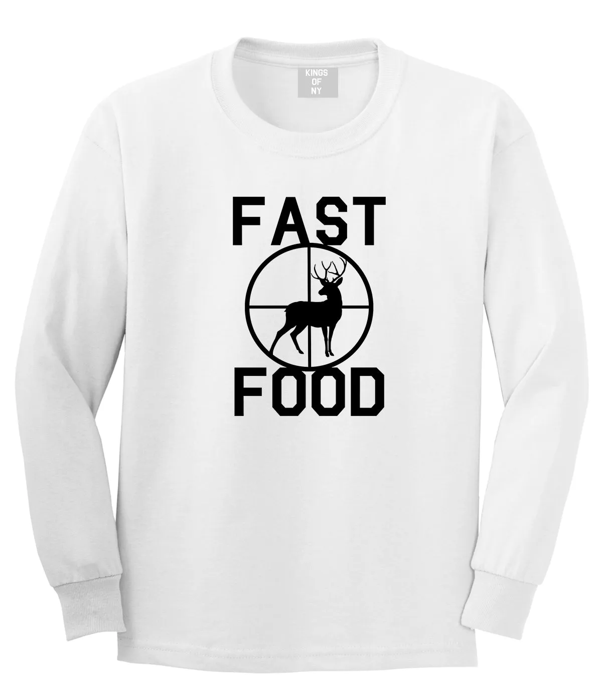 Fast Food Deer Hunting Mens Long Sleeve T-Shirt