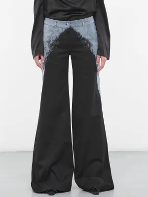 Felted Flared Pants (CL22BLUE-BLACK-LIGHT-BLUE)