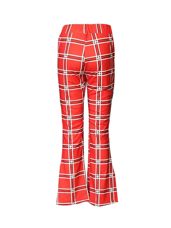 Flared Pants Plaid Pants Trousers