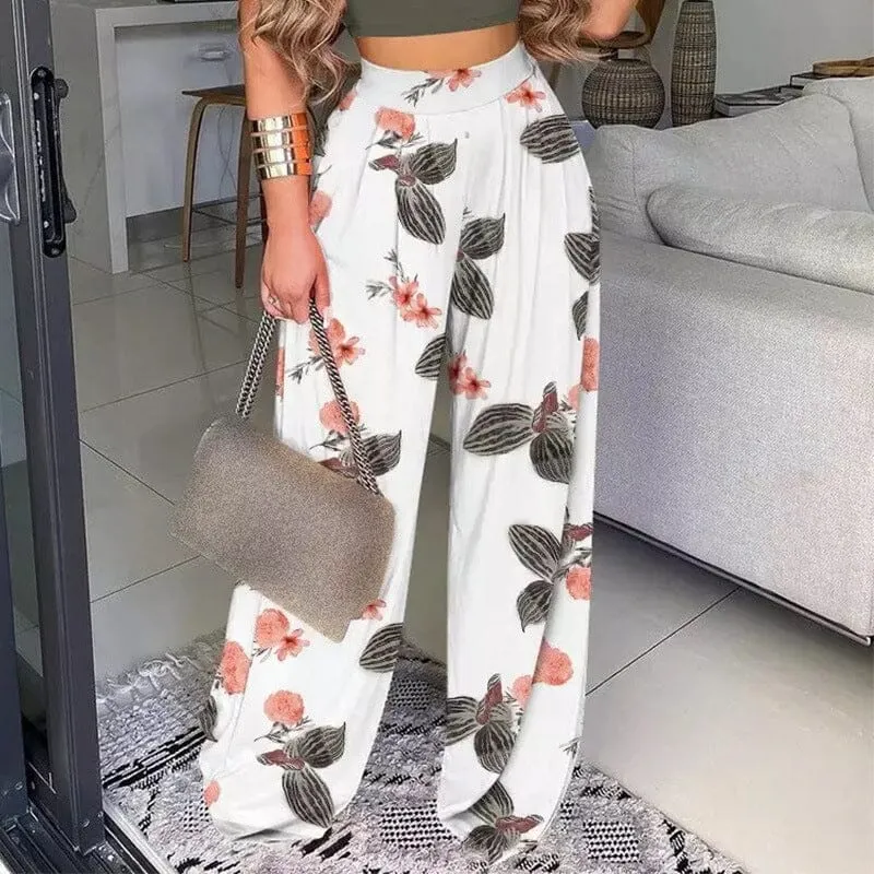 Floral Print Track Pants