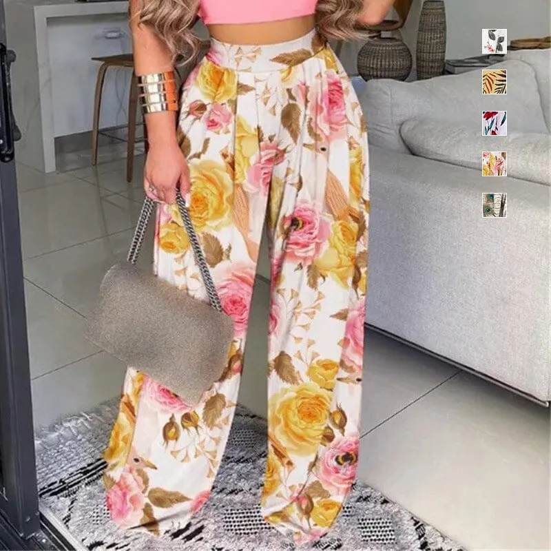 Floral Print Track Pants