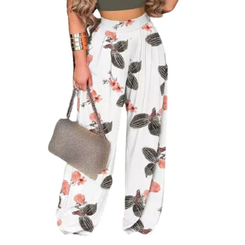 Floral Print Track Pants