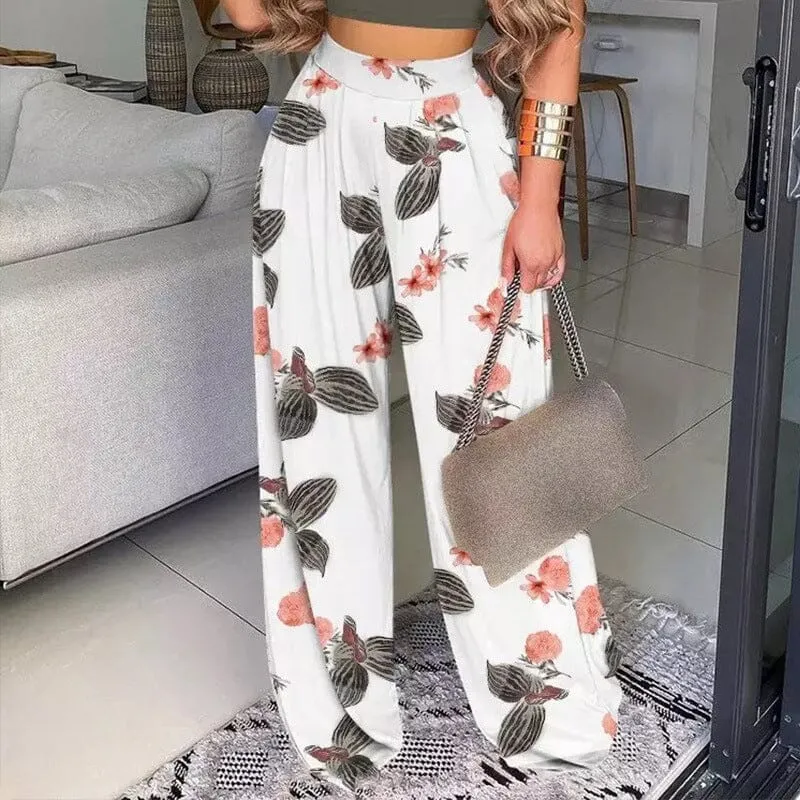 Floral Print Track Pants