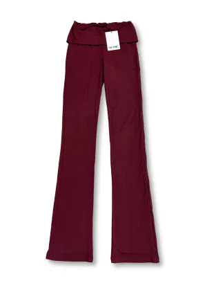 Fold-over flared pants bordeaux (TALL)