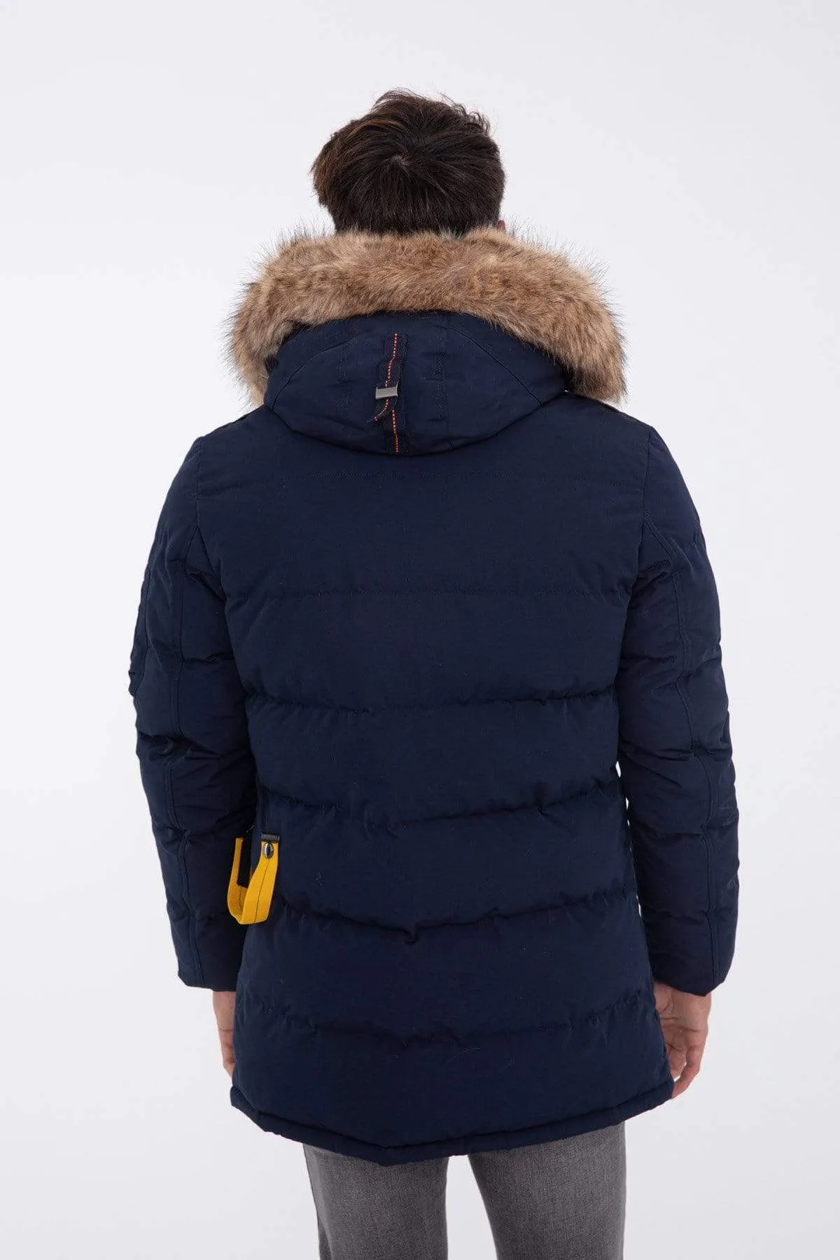 FULL ZIP PARKER COAT IN NAVY