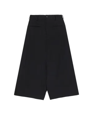 GABARDINE R-BACKSIDE FLARE WIDE PANTS