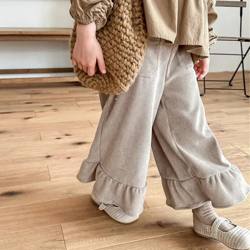 Girls Flared Corduroy Pants