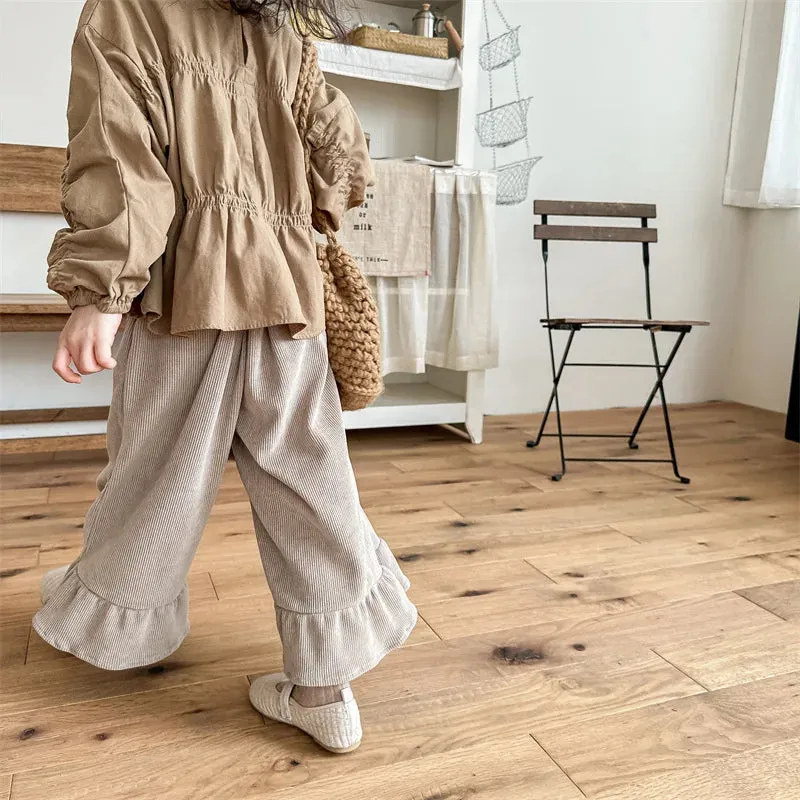 Girls Flared Corduroy Pants