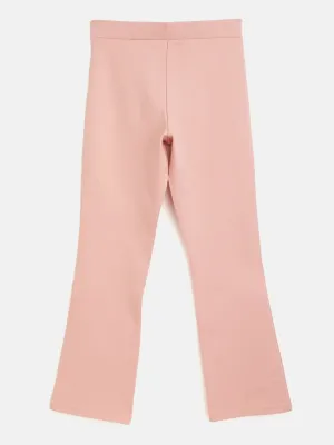 Girls Pink Bell Bottom Pants - Lyush Kids