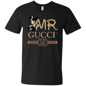 Gucci Couple Disney Mickey Valentine's Day T-shirt Men V-Neck T-Shirt