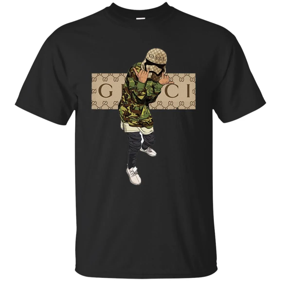 Gucci Gang Hiphop T-shirt Men Cotton T-Shirt